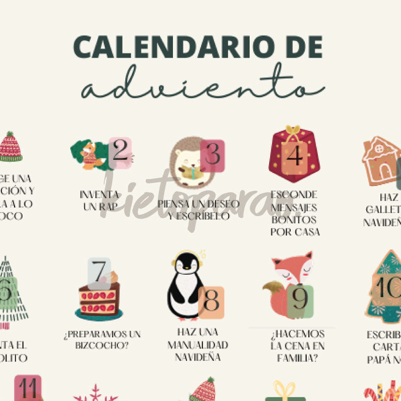 Advent Plan Calendar | Advent Calendar