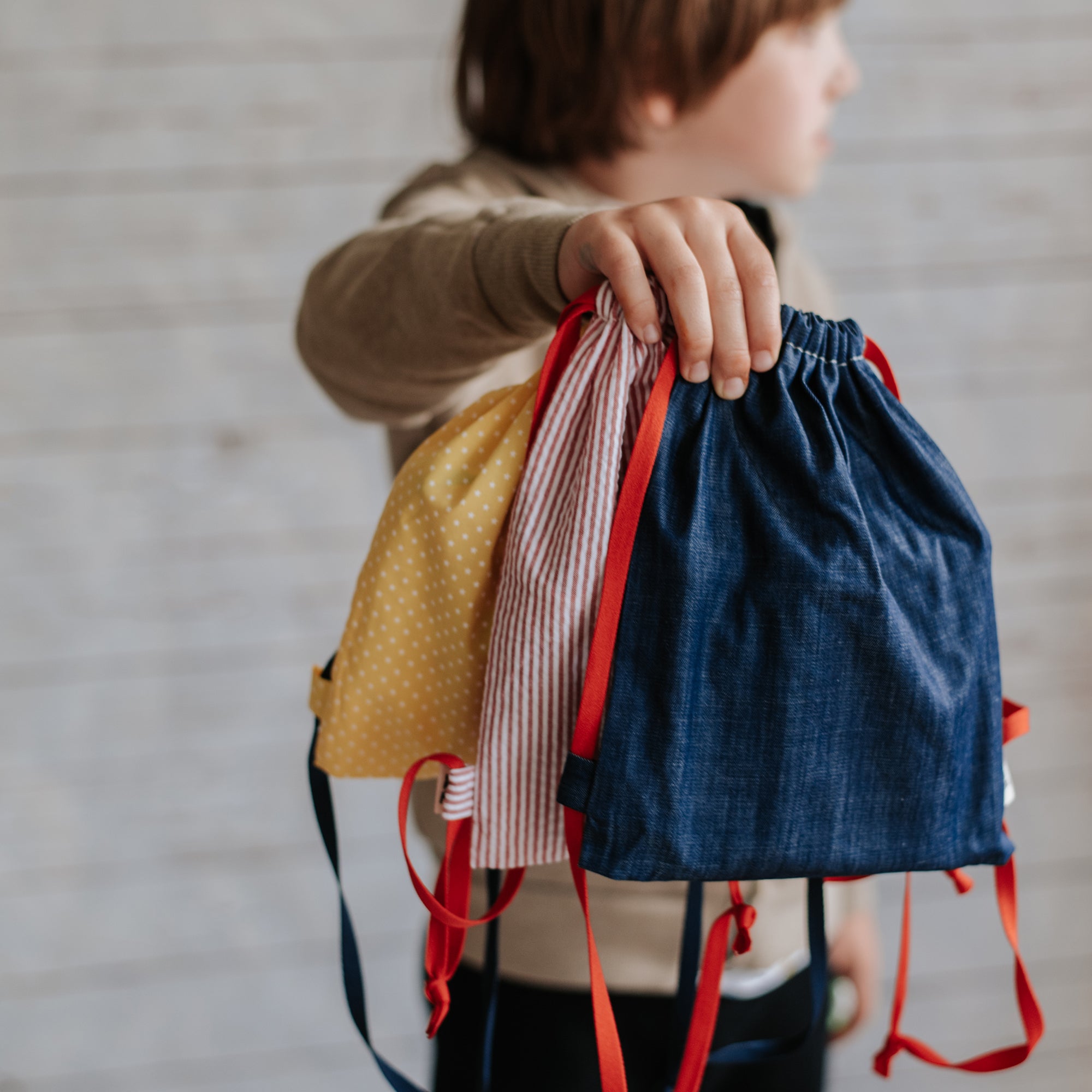 Mochila discount tela niño