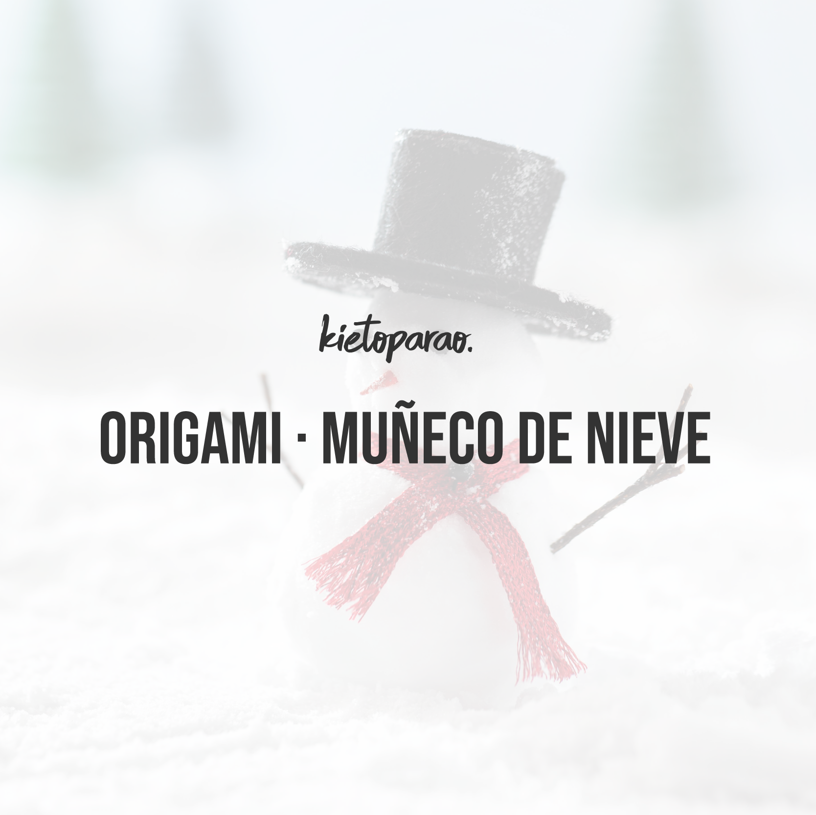 Origami muñeco de nieve